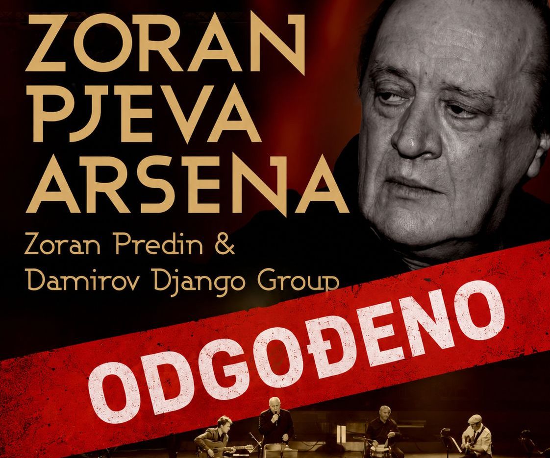 Koncert “Zoran pjeva Arsena” u Puli odgađa se zbog najavljenog lošeg vremena